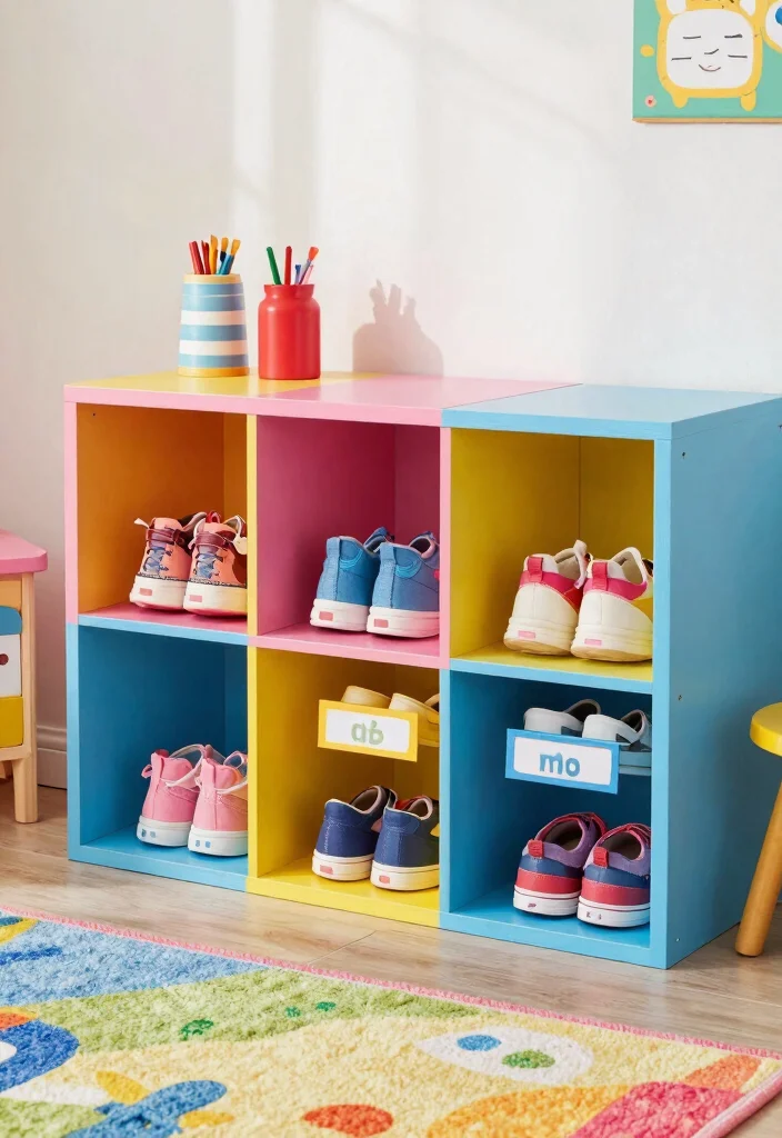 14 Shoe Shelf Ideas That Fit in Narrow Closets and Entryways - 13. Shoe Cubbies for Kids 1