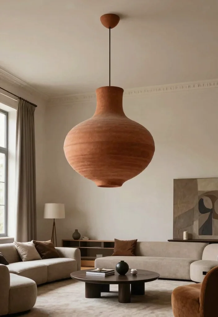 14 Terracotta Pendant Light Ideas That Add Warmth Without Feeling Heavy - 14. Artistic Statement Pieces 1