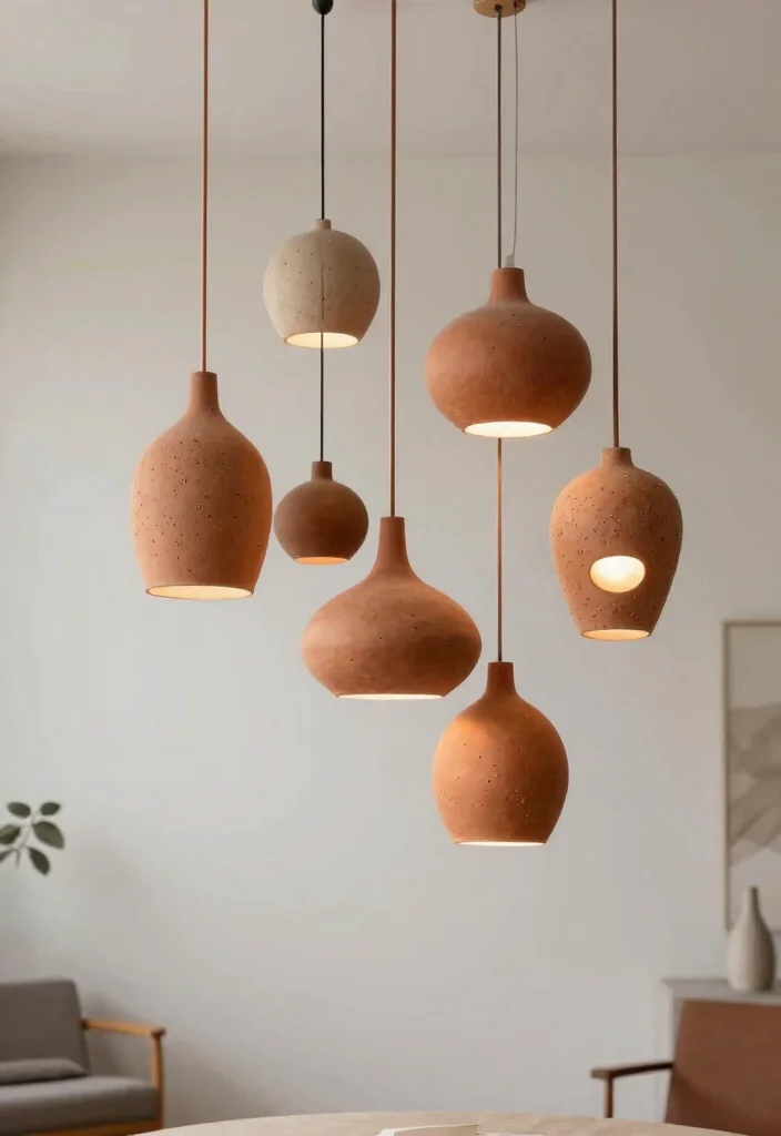 14 Terracotta Pendant Light Ideas That Add Warmth Without Feeling Heavy - 6. Unique Textures and Shapes 1