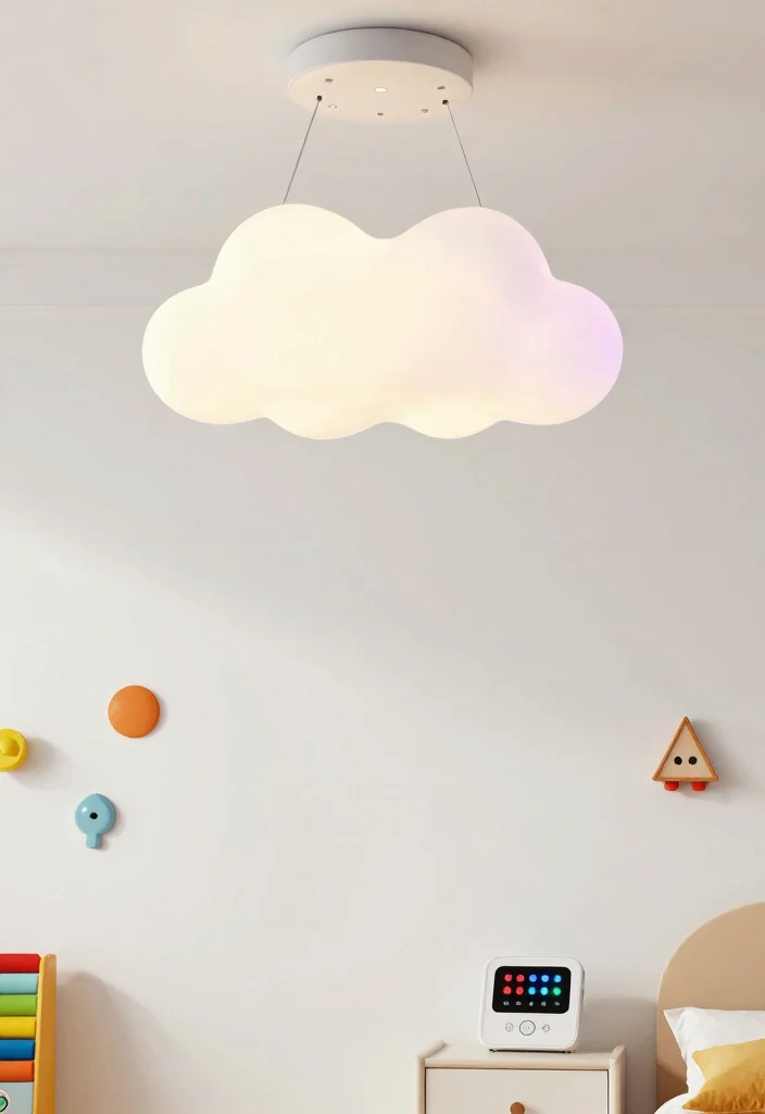 15 Cloud Pendant Light Ideas for Kids' Rooms and Nurseries - 10. Interactive Cloud Lights 1