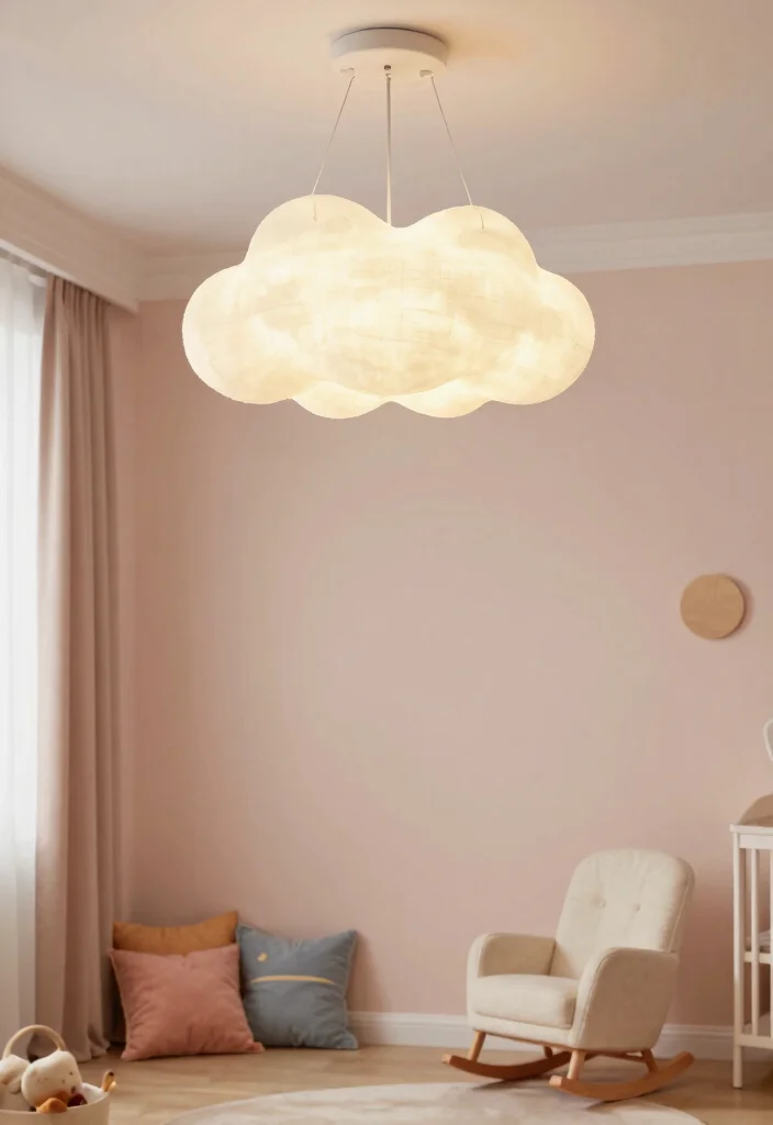 15 Cloud Pendant Light Ideas for Kids' Rooms and Nurseries - 6. Fabric Cloud Pendants 1