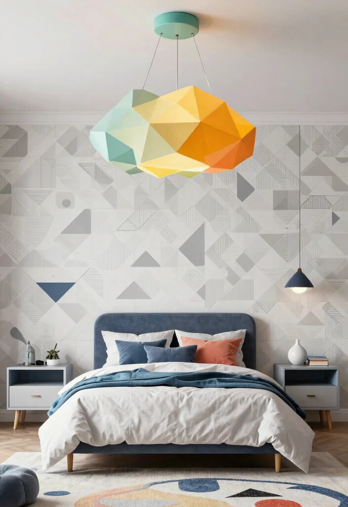 15 Cloud Pendant Light Ideas for Kids' Rooms and Nurseries - 7. Unique Geometric Cloud Designs 1