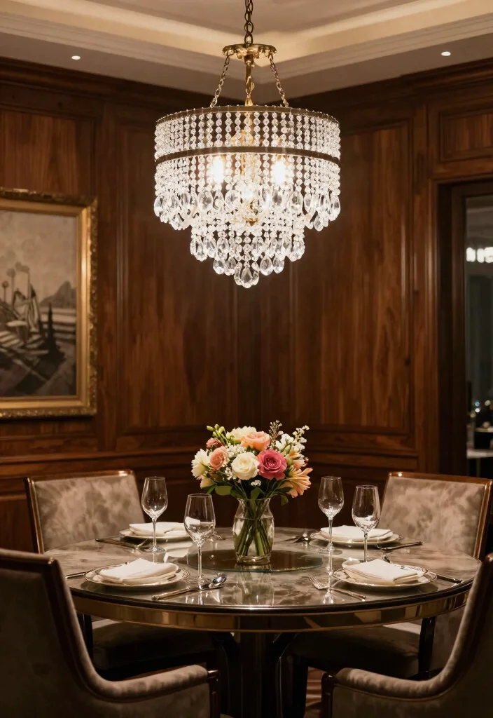 15 Old Lamp Shade Ideas That Look Vintage - 7. Antique Charm with Crystal Accents 1