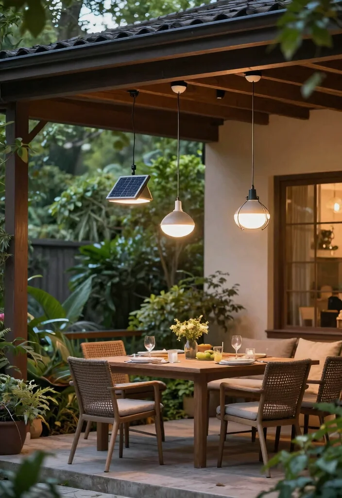 15 Porch Pendant Light Ideas That Stand Up to Rain and Wind - 14. Solar-Powered Pendant Lights 1