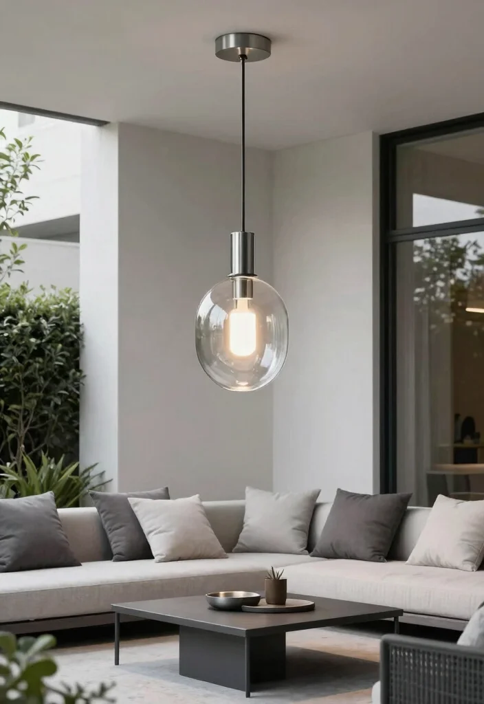 15 Porch Pendant Light Ideas That Stand Up to Rain and Wind - 5. Modern Minimalist Pendants 1