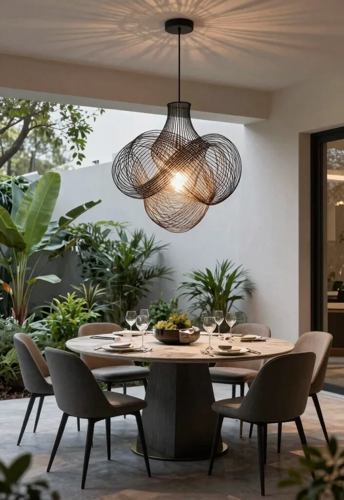 15 Porch Pendant Light Ideas That Stand Up to Rain and Wind - 8. Artistic Sculptural Pendants 1