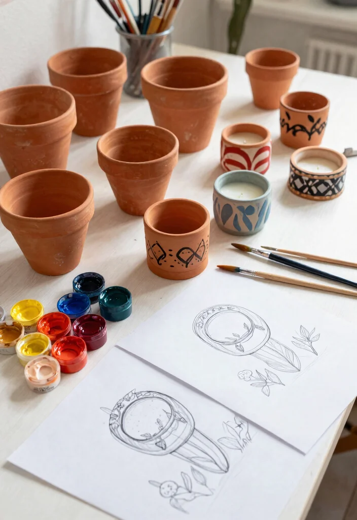 15 Terracotta Candle Holder Ideas That Add Warmth to Any Room - 12. DIY Terracotta Candle Holders 1