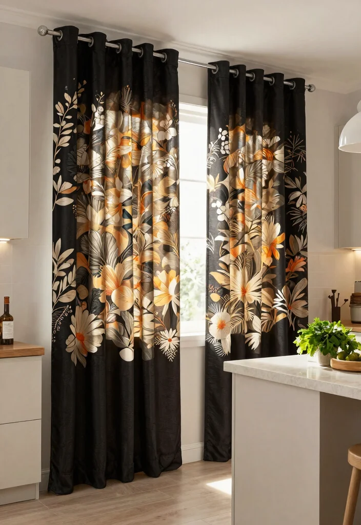 18 Kitchen Curtains Ideas That Handle Grease and Moisture - 18. Dual-Purpose Curtain Panels 1