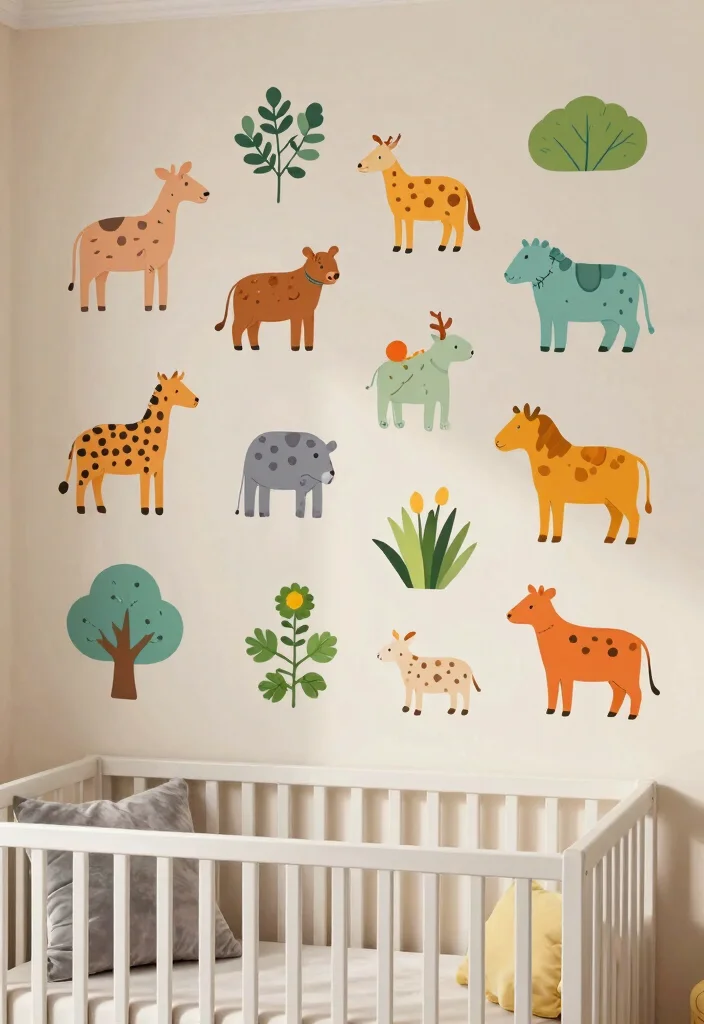 18 Nursery Wall Decor Ideas That Grow With Your Child - 16. Colorful Wall Decals 1