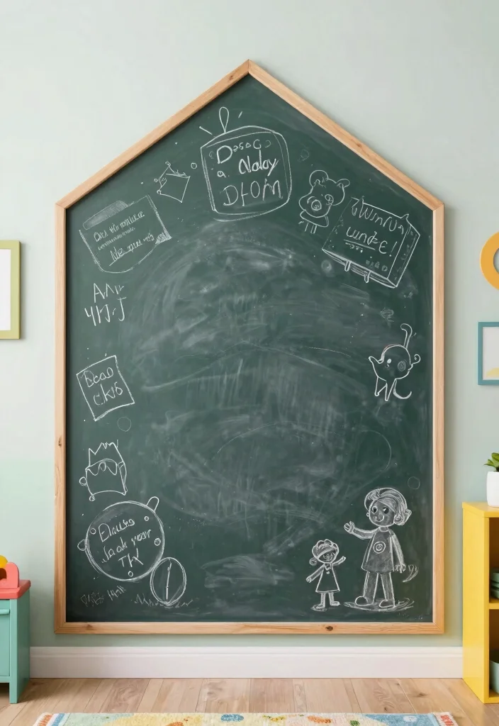 18 Nursery Wall Decor Ideas That Grow With Your Child - 17. Interactive Chalkboard Wall 1