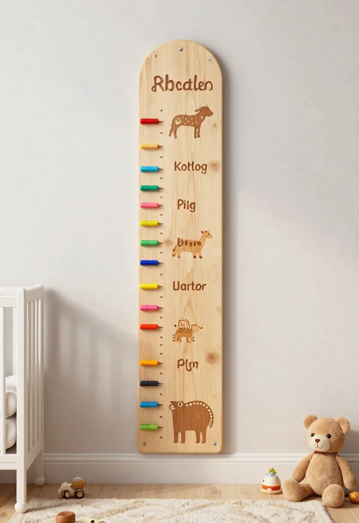 18 Nursery Wall Decor Ideas That Grow With Your Child - 4. Eco-Friendly Growth Charts 1