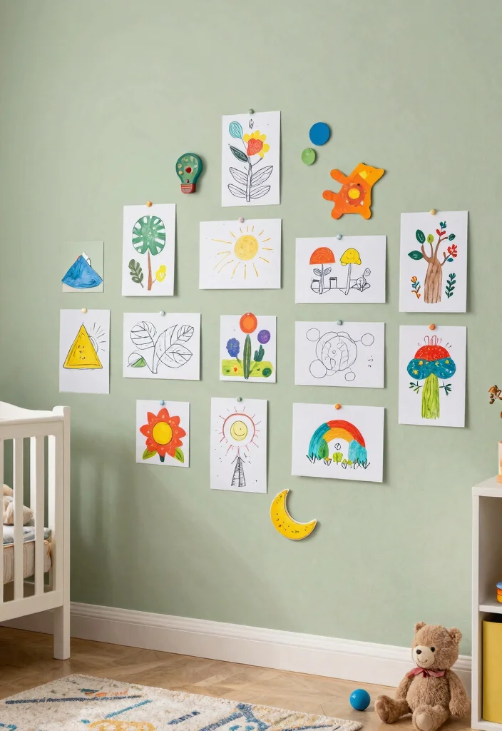 18 Nursery Wall Decor Ideas That Grow With Your Child - 9. Magnetic Wall Art 1