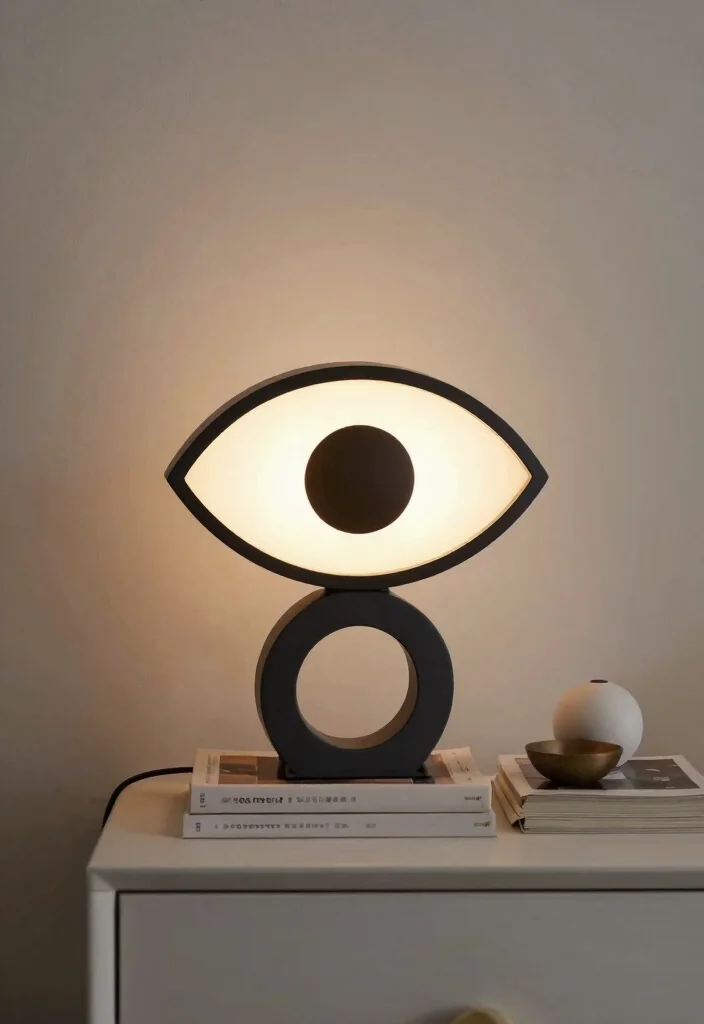 18 Table Lamps for Bedroom Nightstand Ideas That Don't Take Over - 16. Artistic Sculpture Lamps 1