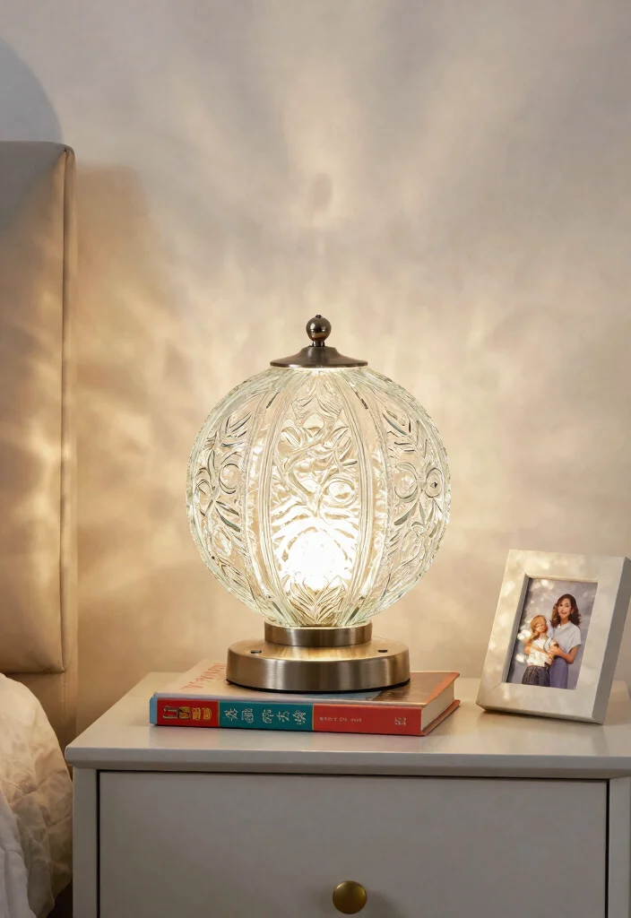 18 Table Lamps for Bedroom Nightstand Ideas That Don't Take Over - 3. Textured Glass Lamps 1