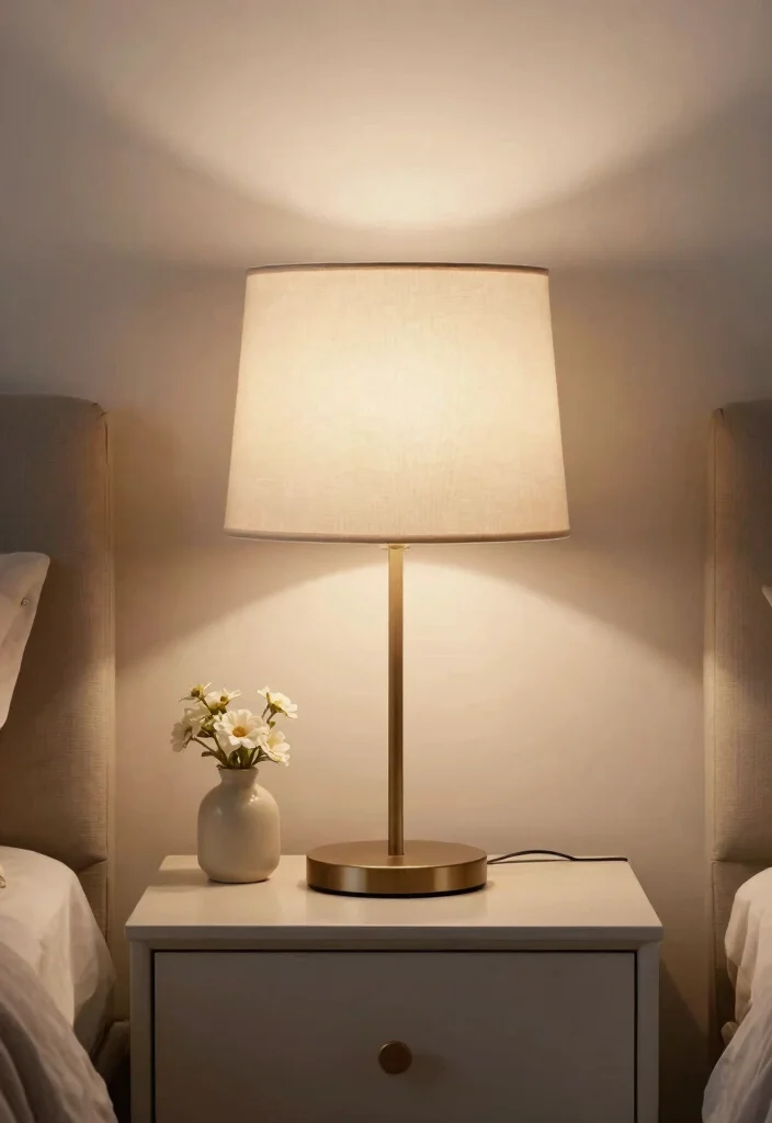 18 Table Lamps for Bedroom Nightstand Ideas That Don't Take Over - 5. Simple Drum Shade Lamp 1
