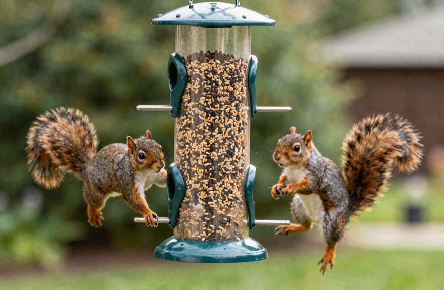 7 Top-Rated Squirrel Repellent Bird Feeders for 2027 3 battery powered squirrel deterrent spinner