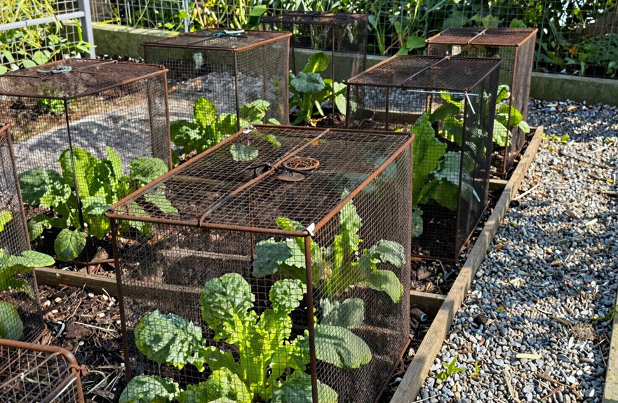 How to Repel Rabbits From Your Garden Plants 3 cages protect plants from rabbits