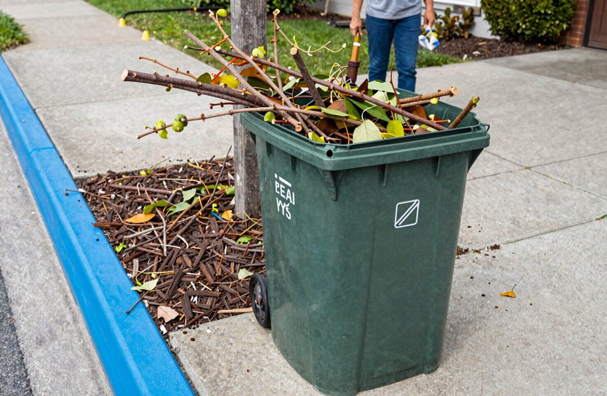 curbside yard waste guidelines and costs