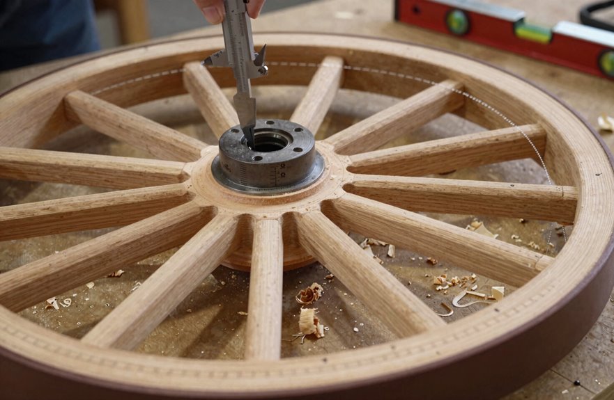 cut hub to final diameter accurately