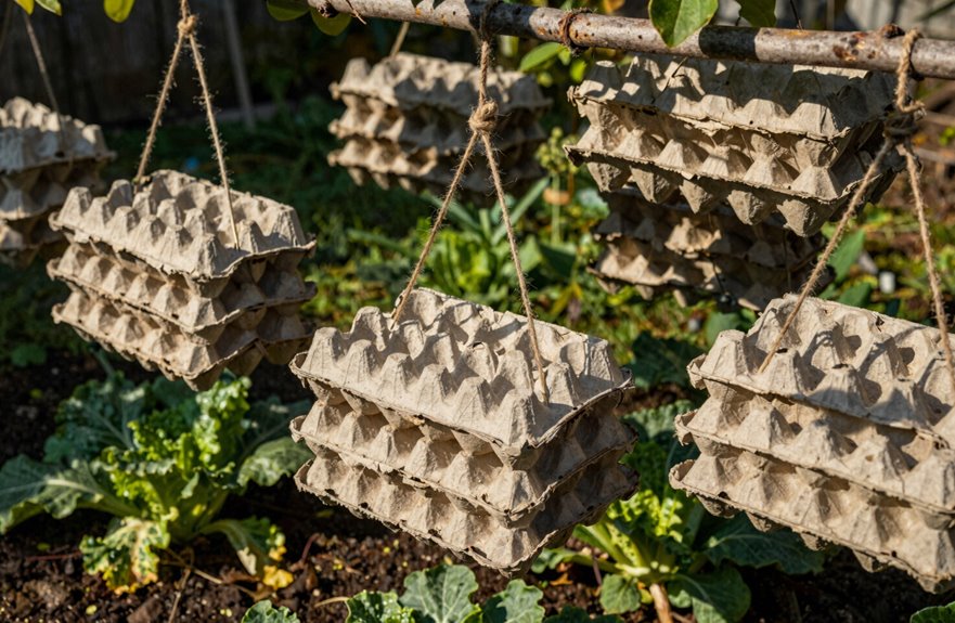 Why Hang Egg Cartons in Your Yard? 1 egg cartons slug deterrent seed starter