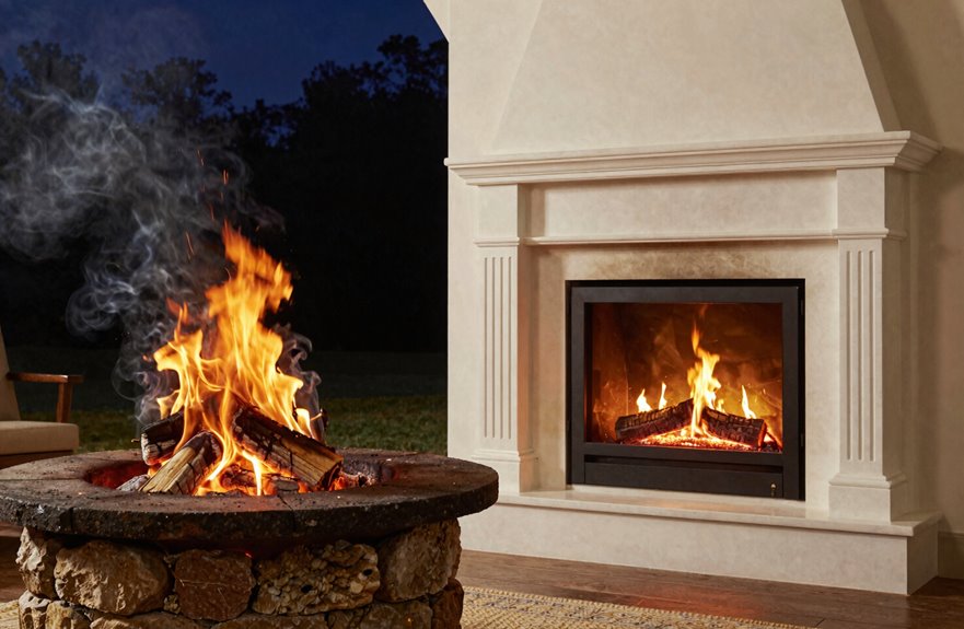 fire pits vs outdoor fireplaces