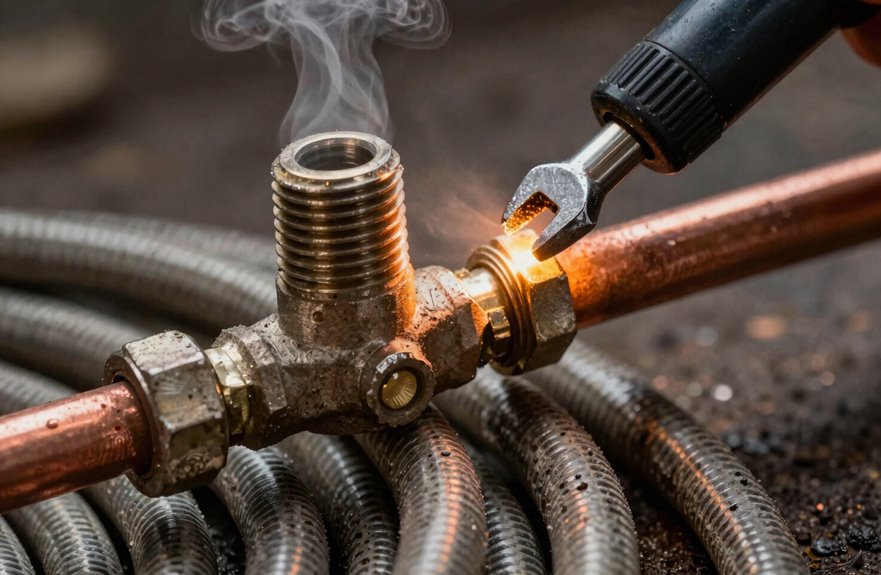 heat expands metal threads safely