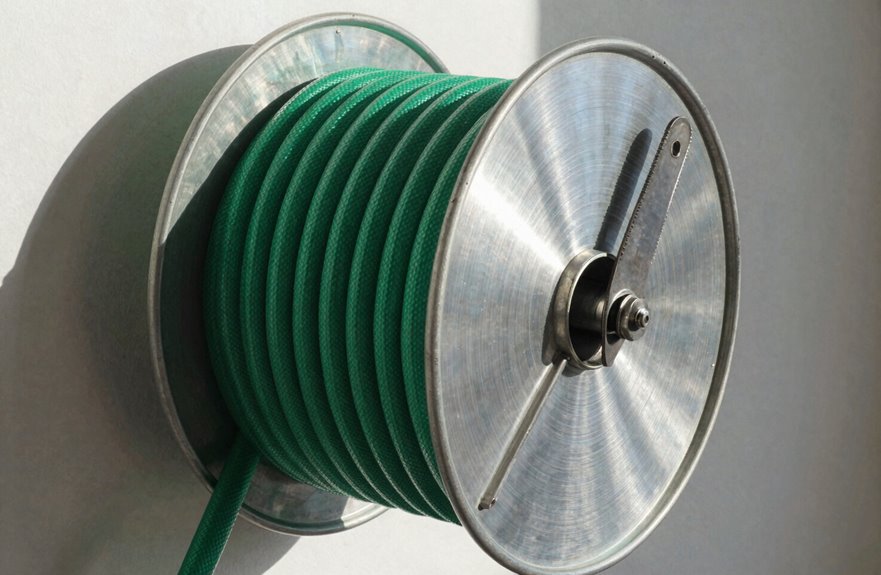 hose guide ensures even retraction