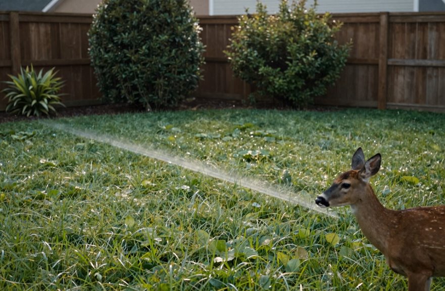 invisible fishing line deer barrier