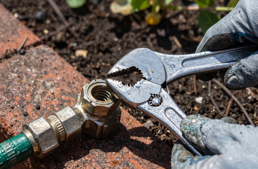 loosen nozzle with tools