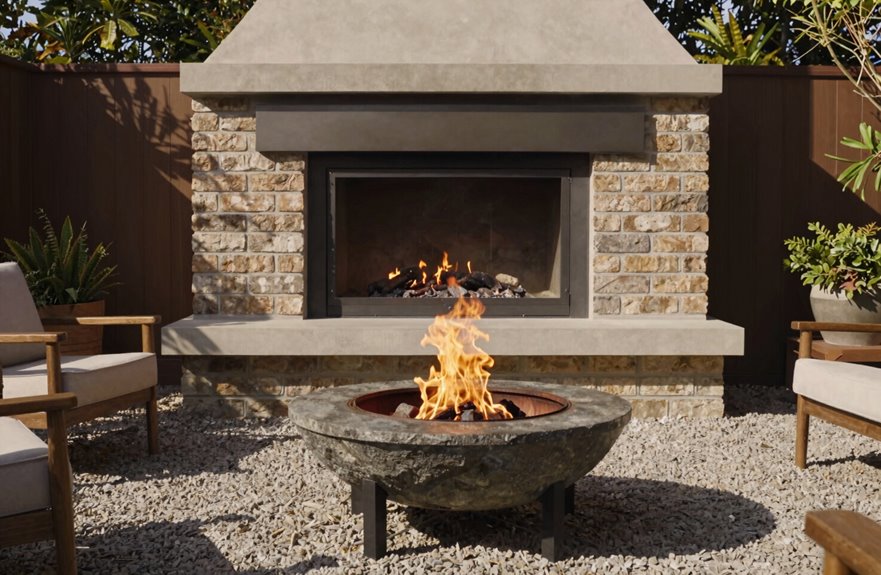 precise outdoor fire space requirements