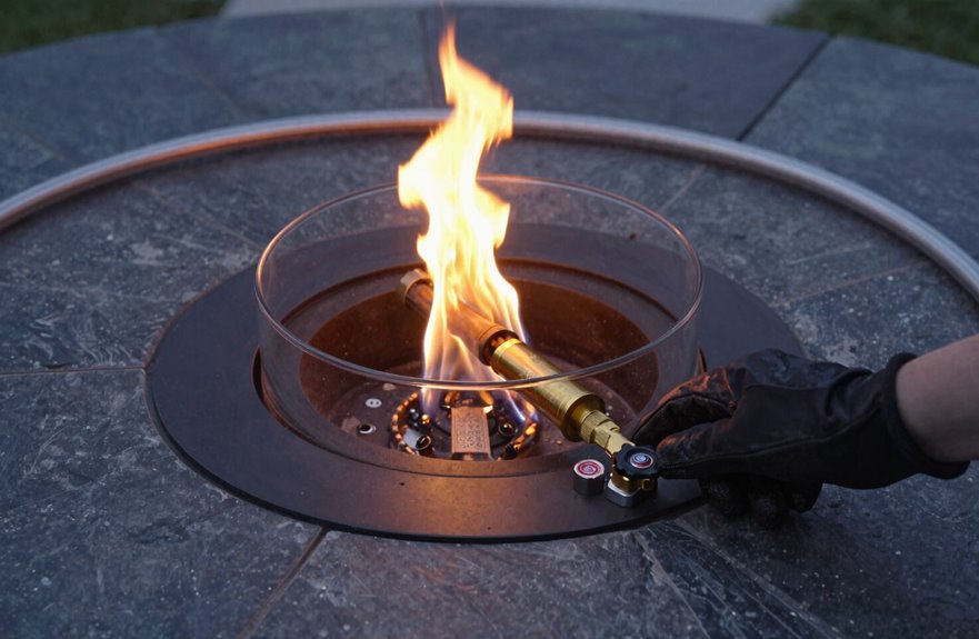 propane fire pit ignition sequence