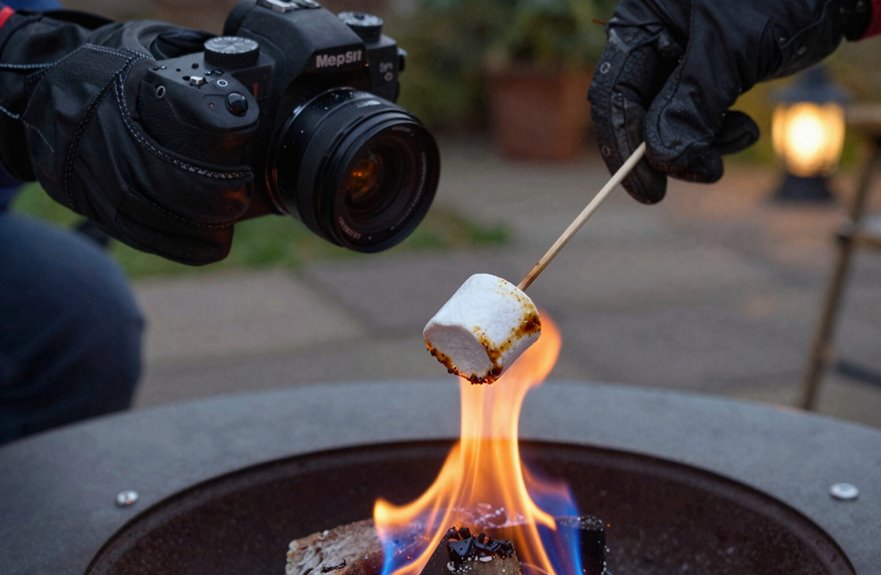 How to Roast Marshmallows Safely on Your Propane Fire Pit 1 propane flame marshmallow perfection