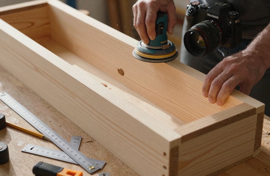 10 Steps to Build a Wood Planter Box 4 sanding sealing then assembling