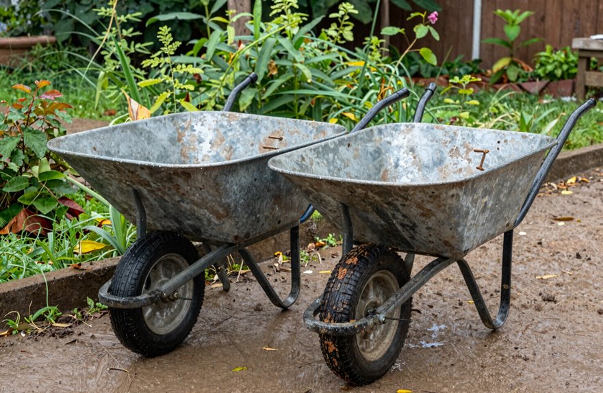 What Are 6 Key Differences Between Yard Cart Vs Wheelbarrow? 5 seasonal durability of neglected yards
