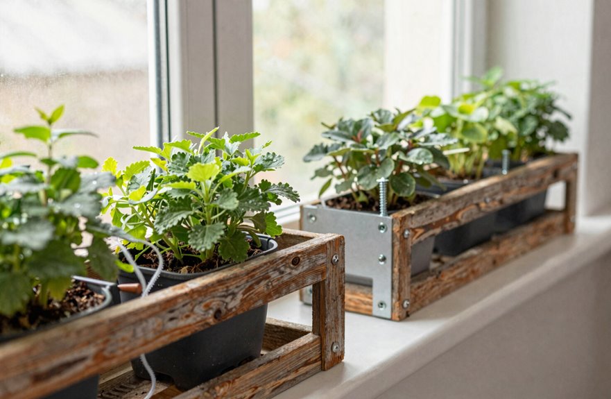 self watering layered window boxes