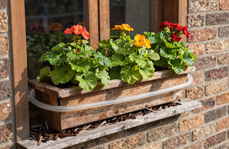 self watering window box reservoir