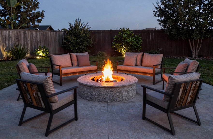 7 Tips for Choosing the Right Fire Pit Size 5 seven feet seating radius around fire pit