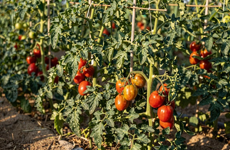 stake indeterminate tomatoes proper staking