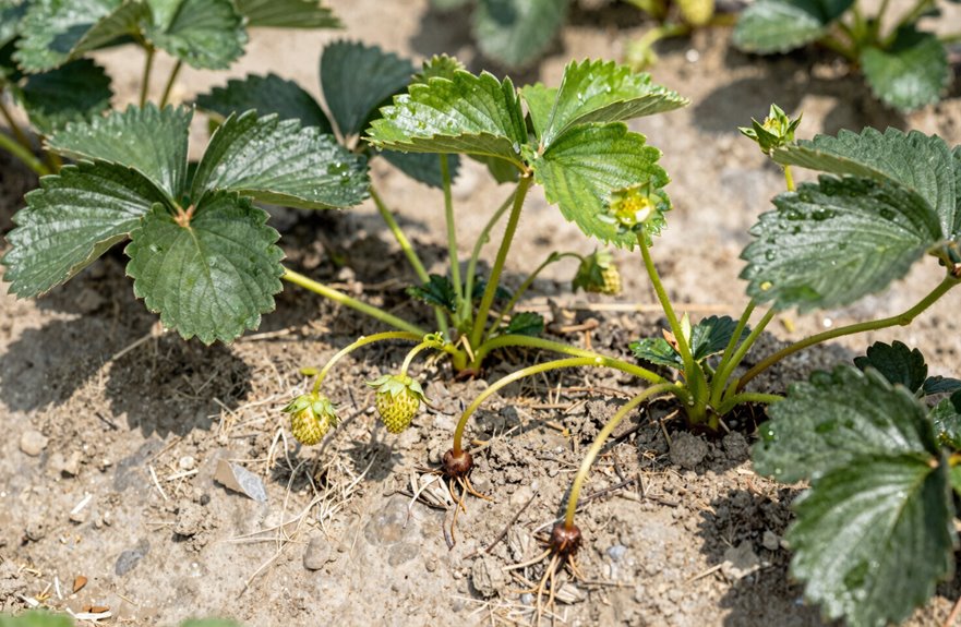 strawberry runners rapidly propagate neighbors