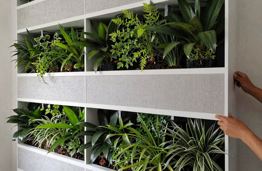 vertical garden system tall sturdy sunny
