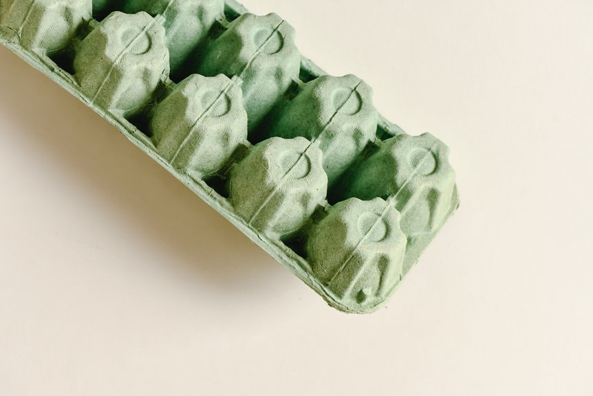 why hang egg cartons yard