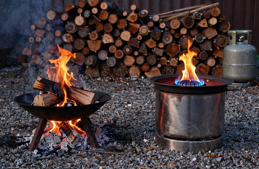 6 Key Differences Between Wood and Propane Fire Pits 1 wood vs propane burn differences